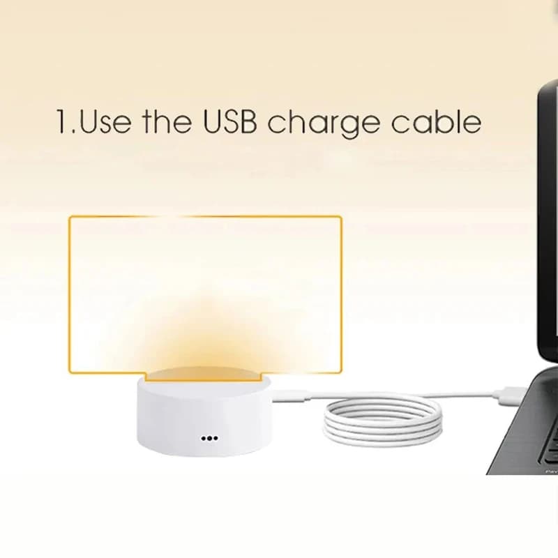 Podświetlana Tablica LED USB do Notatek